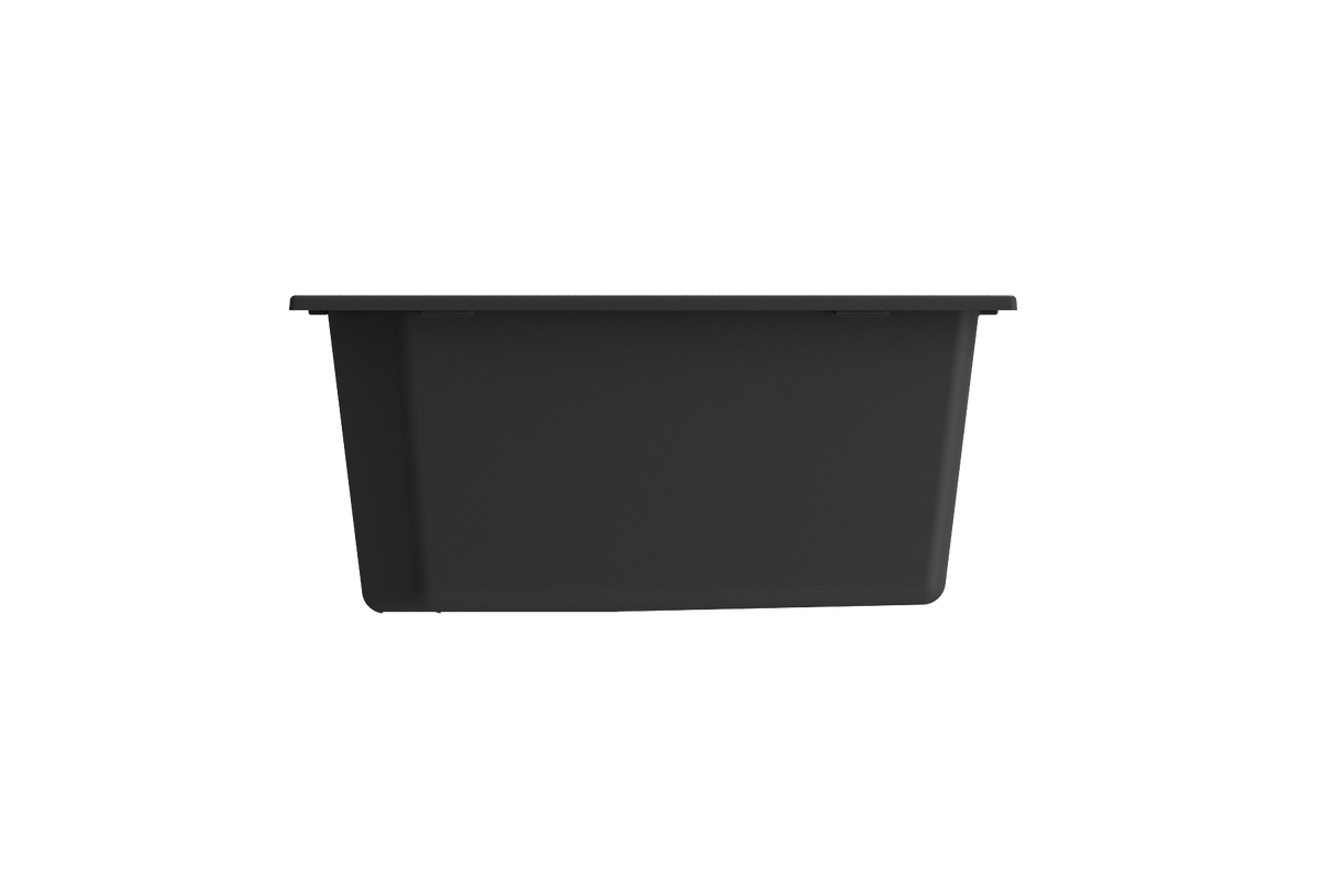 BOCCHI 1602-504-0126 Campino Duo Dual Mount Granite Composite 33 in. 60/40 Double Bowl Kitchen Sink with Strainers in Matte Black