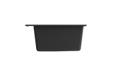 BOCCHI 1604-504-0126 Campino Uno Dual Mount Granite Composite 33 in. Single Bowl Kitchen Sink with Strainer in Matte Black