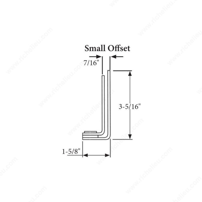 Richelieu 6661180 Trash Bin Pivot Hinge