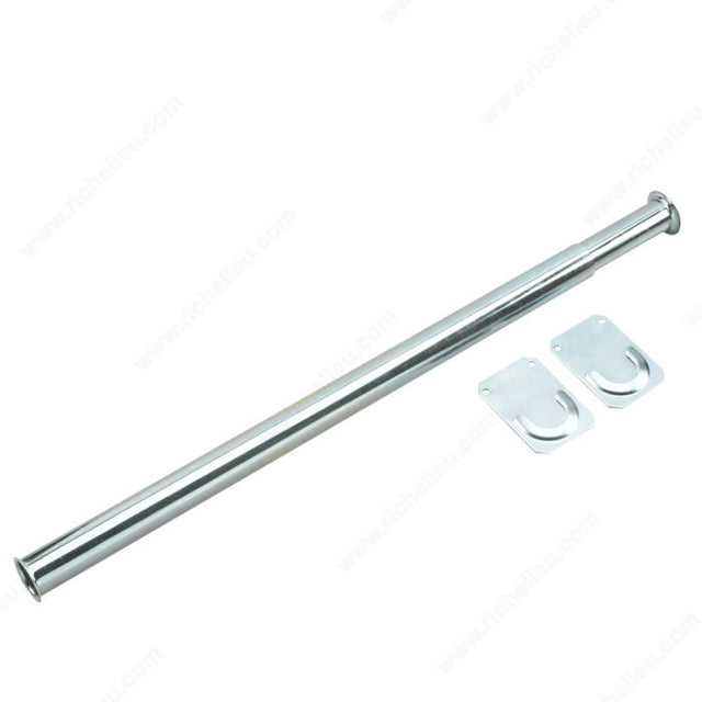 Onward 1830XV Adjustable Closet Rod with Separated Ends - Zinc, 18 in