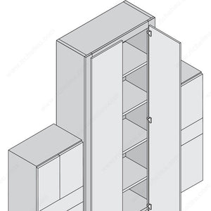 Blum 79B959180 CLIP top BLUMOTION Hinge for Blind Corners, Nickel, Blind Corner, Inserta