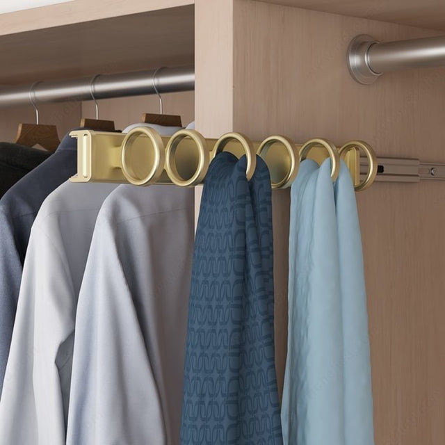 Richelieu 3577140 Richelieu Design-R Pull-Out Scarf Rack, Polished Chrome, 140