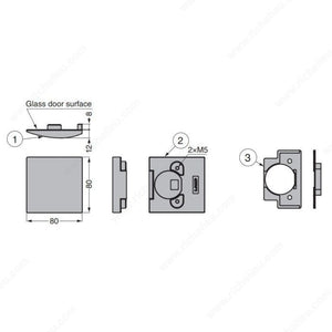 Sugatsune 7538916181 J95 Decorative Mounting Faceplate, Black, In Stock
