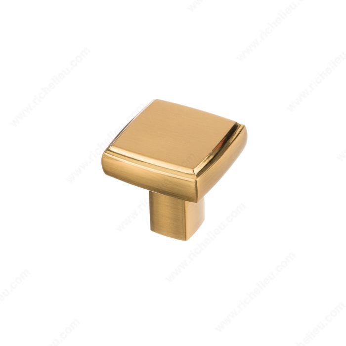 Richelieu BP865533195 Modern Metal Knob - 8655, Brushed Nickel, 1/2 in, 1 5/16 in, 1 5/16 in