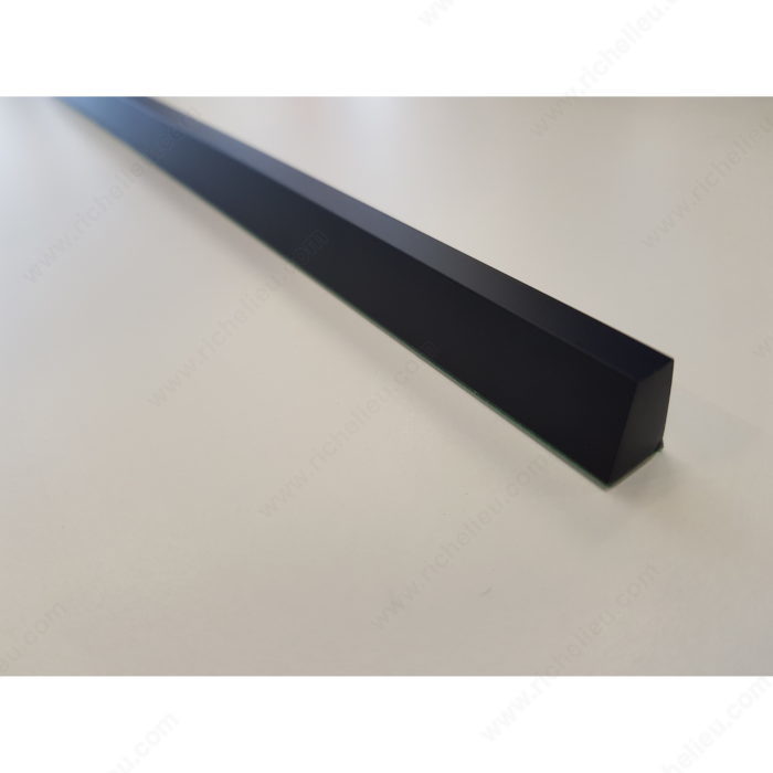 Richelieu 89SLIM3090 SLIM Door Pull with Self-Adhesive Back, Black, 11 3/4 in