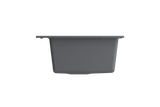BOCCHI 1616-506-0126 Baveno Lux Dual-Mount 34 in. Single Bowl Granite Composite Kitchen Sink with Integrated Workstation and Accessories in Concrete Gray