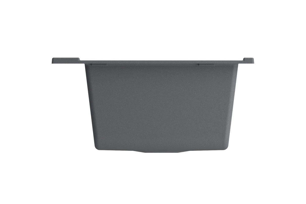 BOCCHI 1618-506-0126 Baveno Lux Undermount 34D in. Double Bowl Granite Composite Kitchen Sink with Integrated Workstation and Accessories in Concrete Gray