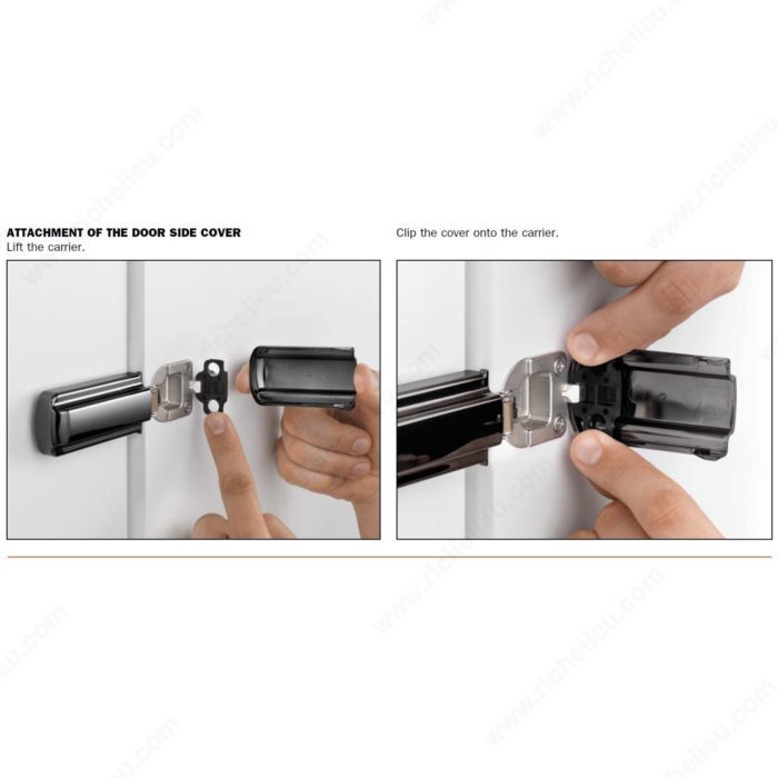 Richelieu HP7AOAA3 Lapis Hinge Cover Caps - Cabinet Side, Black, Full Overlay, In Stock