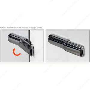 Richelieu HP7AOAA3 Lapis Hinge Cover Caps - Cabinet Side, Black, Full Overlay, In Stock