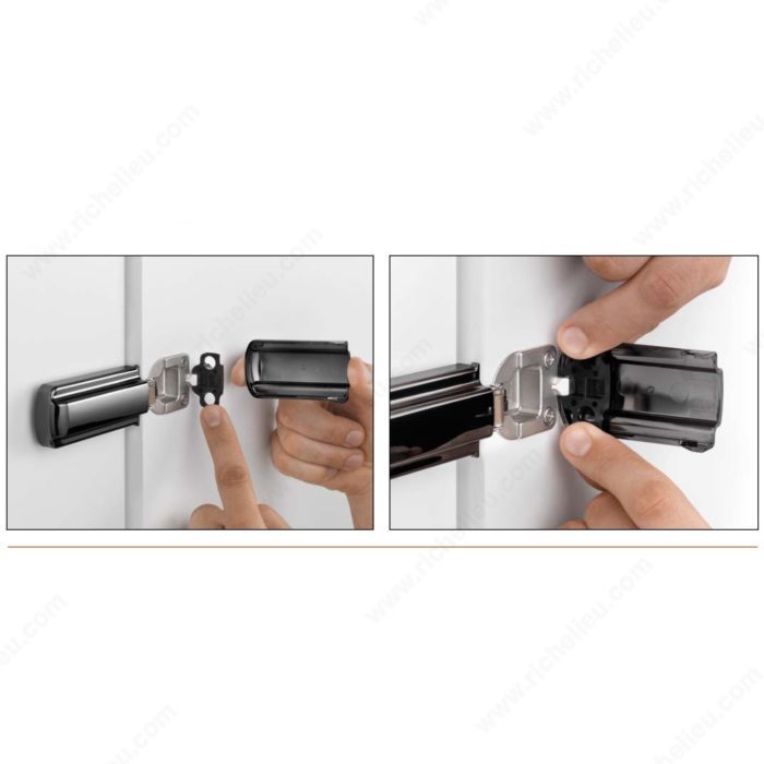Salice HP7SXAA3SN Lapis Hinge Cover Caps - Door Side, Black, In Stock