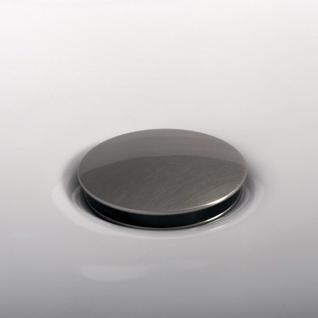 DAX Brass Round Vanity Sink Pop-Up Drain without Overflow, Brushed Nickel DAX-82005-BN