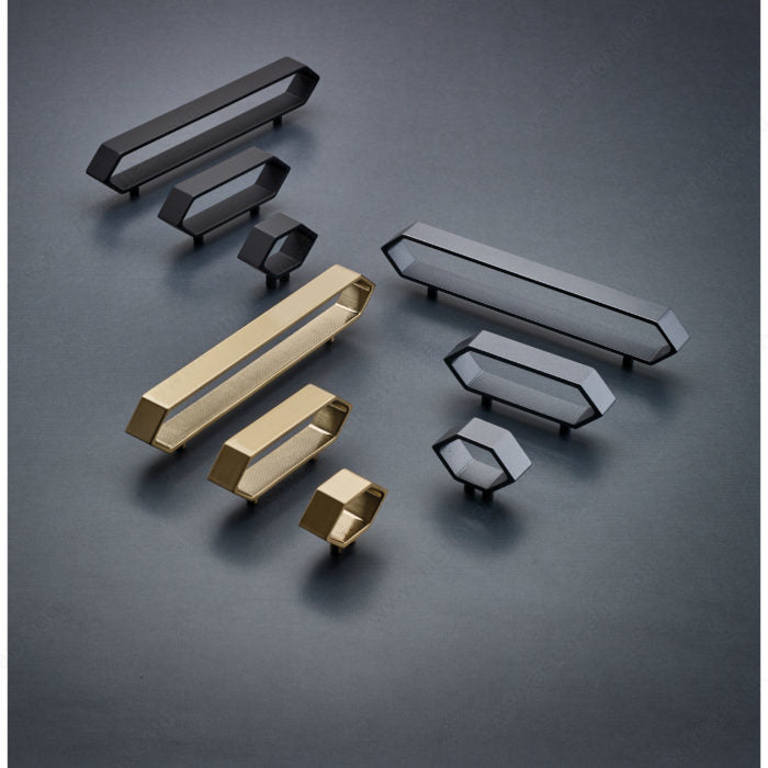 Richelieu 546511900 Modern Metal Pull - 5465, Matte Black, 7/16 in, 1 31/32 in
