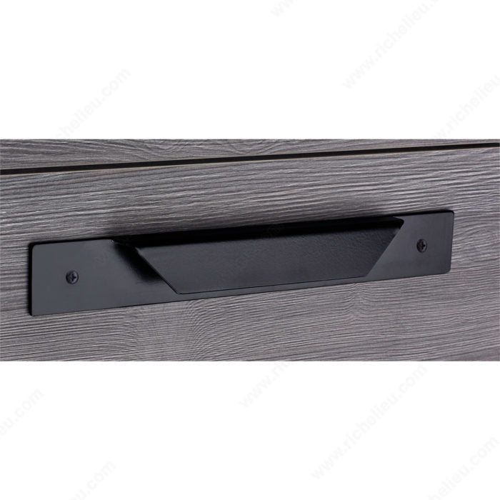 Richelieu 7145140900 Modern Metal Pull - 7145, Surface Application Models, 4 11/32 in, 5 1/2 in