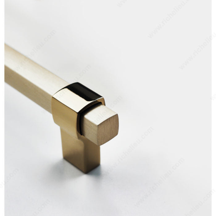 Richelieu 8715192131161 Modern Metal Pull - 8715, Gold / Brushed Brass, 7 9/16 in, 8 15/16 in