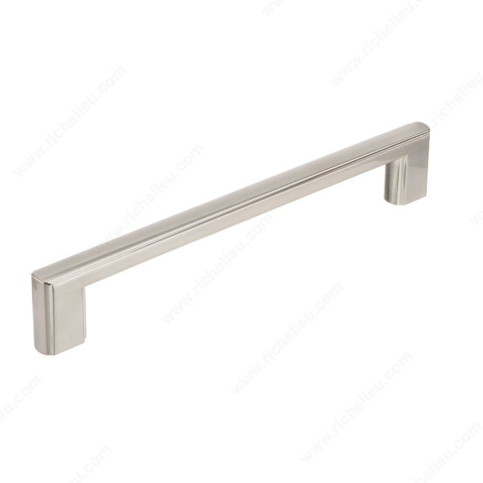 Richelieu BP865596195 Modern Metal Pull - 8655, Brushed Nickel, 3 25/32 in, 4 7/8 in, 25/32 in, 1/2 in