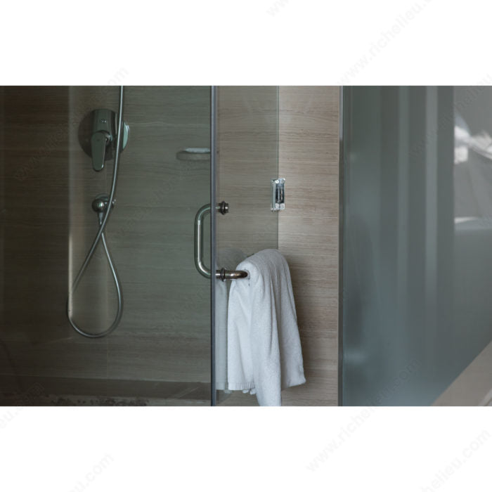 Richelieu SDCRD0750818195 Round Tubular Handle and Towel Bar Combo with Flat Washers, Brushed Nickel, 8" x 18"
