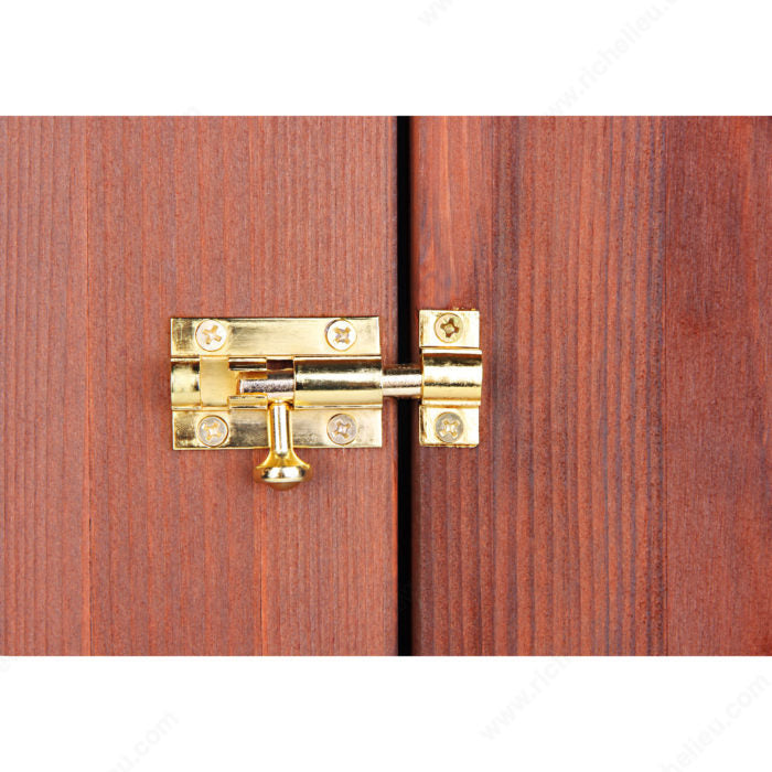Richelieu 376BR Regular-Duty Barrel Bolts, 2 in, Brass