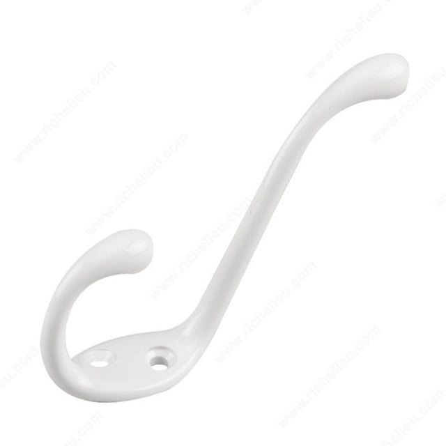 Onward 237WV Heavy-Duty Coat Hook - 5 in (127 mm) - 237, White
