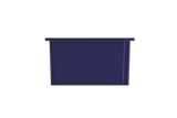 BOCCHI 1627-010-0120 Sotto Dual-Mount Fireclay 24 in. Single Bowl Kitchen Sink with Protective Bottom Grid and Strainer in Sapphire Blue