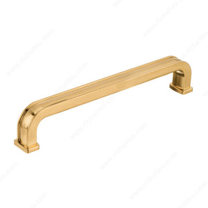 Richelieu BP868096158 Transitional Metal Pull - 8680, Brushed Aurum Gold, 3 25/32 in, 4 11/32 in, 3/4 in, 19/32 in