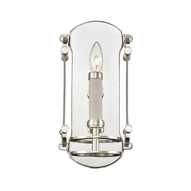Elk 16350/1 Bergamo 14'' High 1-Light Sconce - Polished Nickel