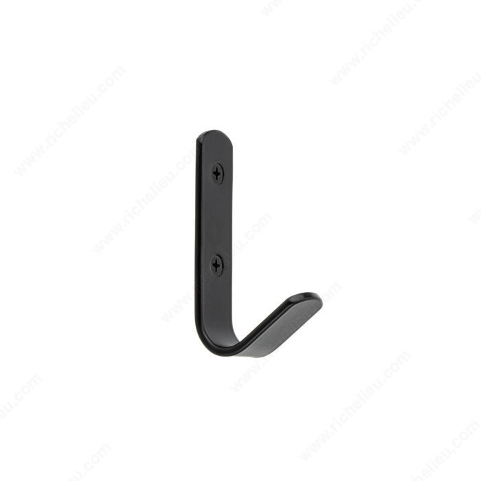 Richelieu RH2112016900 Utility Metal Hook - 76, Matte Black, 1 3/8 in