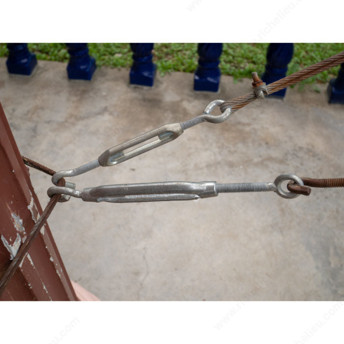 KingChain 604060 Short Eye-Hook Zinc Turnbuckle, 5 3/4 in, 5/16 in, 99 lb