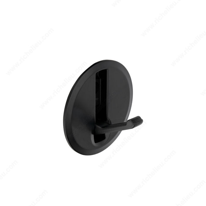 Richelieu RH502054900 Retractable Recessed Metal Hook - 5020, Matte Black