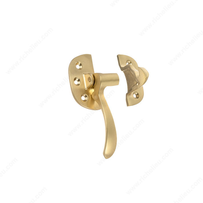 Richelieu BP857859L160 Metal Ice Box Latch - Left Opening - 8578, Satin Brass