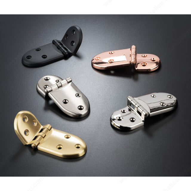 Richelieu BP8580104900 Traditional Metal Icebox Hinge - 8580, Matte Black