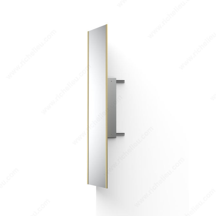 Richelieu 101114195 Pull-Out & Pivotable Closet Mirror, Aluminum Gray, 140