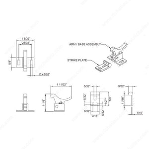 Olympus Lock Inc. OLEC126D EC Series Elbow Catch