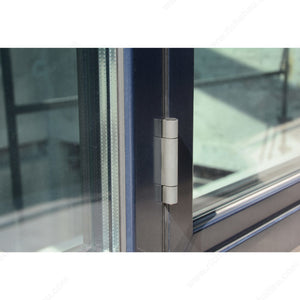 Richelieu 52823BB1 4 1/2" Full Mortise Adjustable Spring Hinge, Brass, 4 in, 1/4" Radius, 1/8 in, Onward, UL / 1