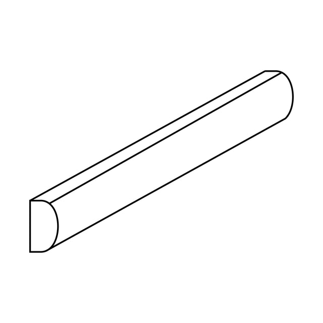 American Olean Color Complements Matte Iceberg 16DOMED Bullnose End Matte Wall Tile Trim