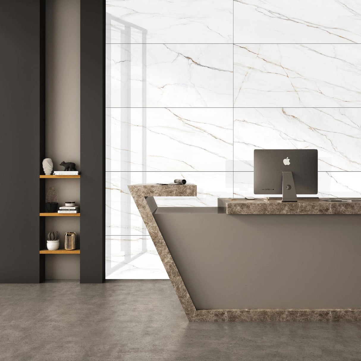 Zurich Pearl 24" x 48" Polished Porcelain Floor and Wall Tile