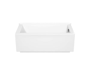 MAAX 410012-000-001-105 ModulR 6032 (Without Armrests) Acrylic Wall Mounted Right-Hand Drain Bathtub in White