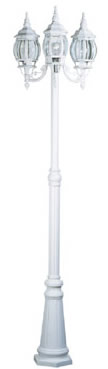 Classico Outdoor Post with Lights - White