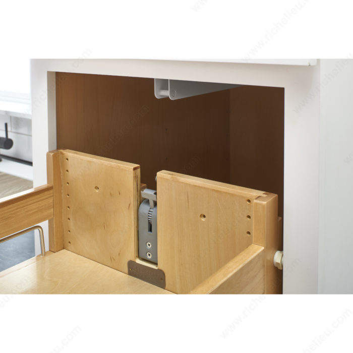 Richelieu 448TPF4351 Rev-A-Shelf Pull-Out Pantry with Slides - Wood, Semi-Gloss, 43 21/32 to 52 21/32 in, 5 1/2 in, 5 in