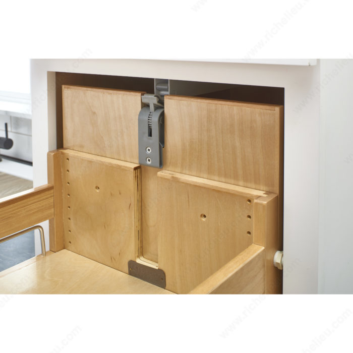 Richelieu 448TPF4351 Rev-A-Shelf Pull-Out Pantry with Slides - Wood, Semi-Gloss, 43 21/32 to 52 21/32 in, 5 1/2 in, 5 in