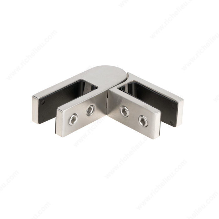 Richelieu SSPFEBADJ1 Adjustable Glass Connector, with Square Ends