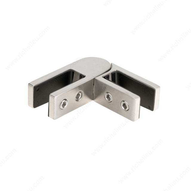 Richelieu SSPFEBADJ1 Adjustable Glass Connector, with Square Ends