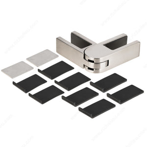 Richelieu SSPFEBADJ1 Adjustable Glass Connector, with Square Ends