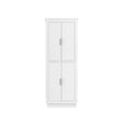 Avanity 24 in. Linen Tower for Allie / Austen in White with Silver Trim