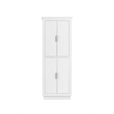 Avanity 24 in. Linen Tower for Allie / Austen in White with Silver Trim