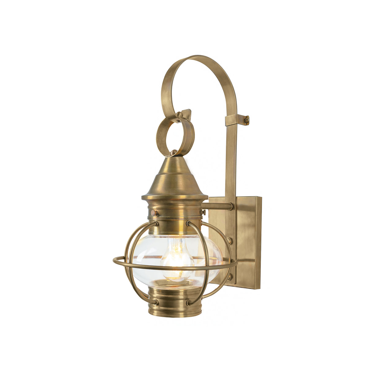 Elk 1713-AG-CL American Onion Outdoor Wall Light - Aged Brass