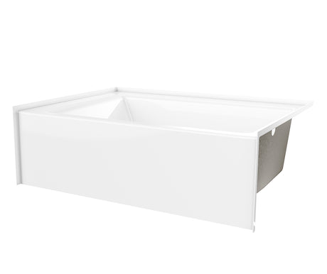 Aker SMIN-4260 AcrylX Alcove Left-Hand Drain Bath in Biscuit