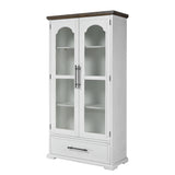 Elk 17221 Locksmith Cabinet with Bookcase - Off White