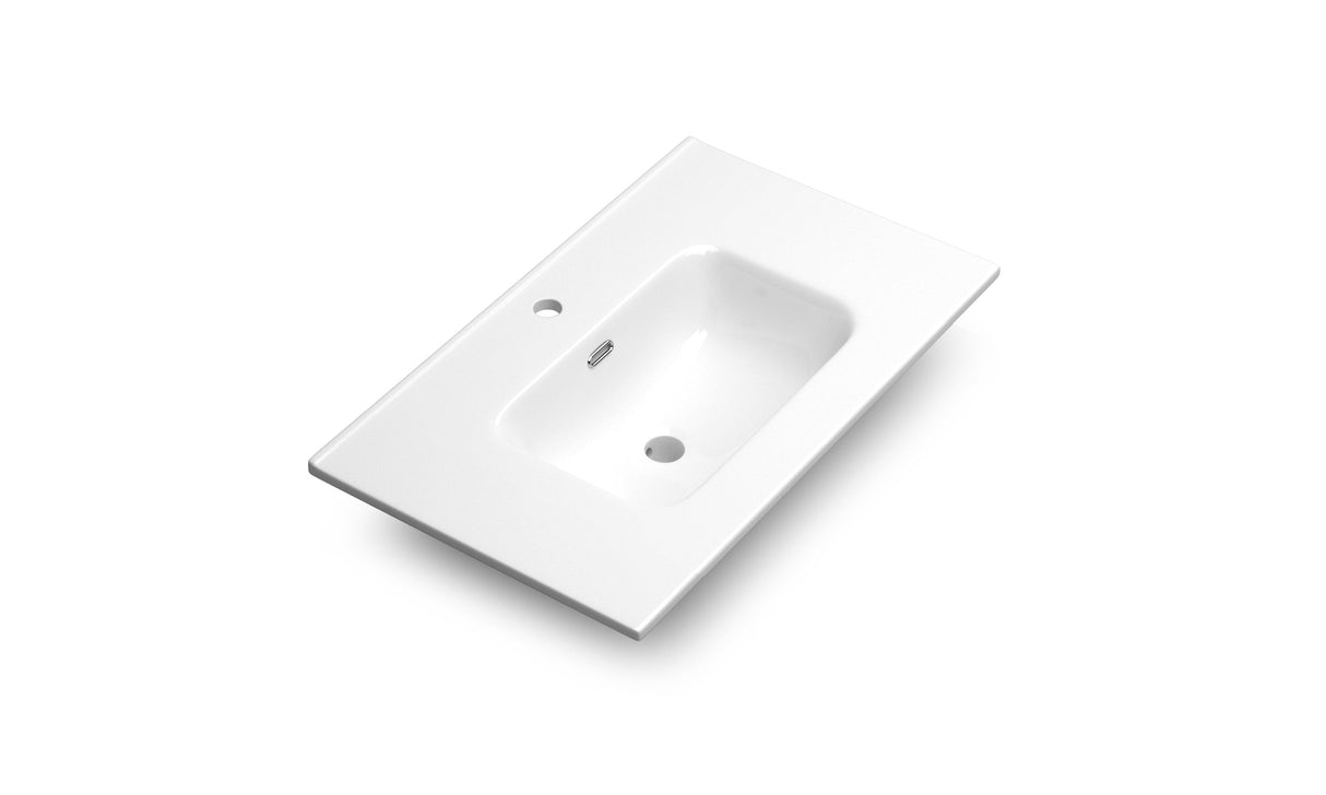 DAX Onix Ceramic Basin, 28", Glossy White DAX-ONIX0328
