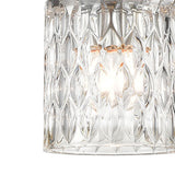 Elk 17424/1 Ezra 1-Light Mini Pendant in Polished Chrome with Textured Clear Crystal