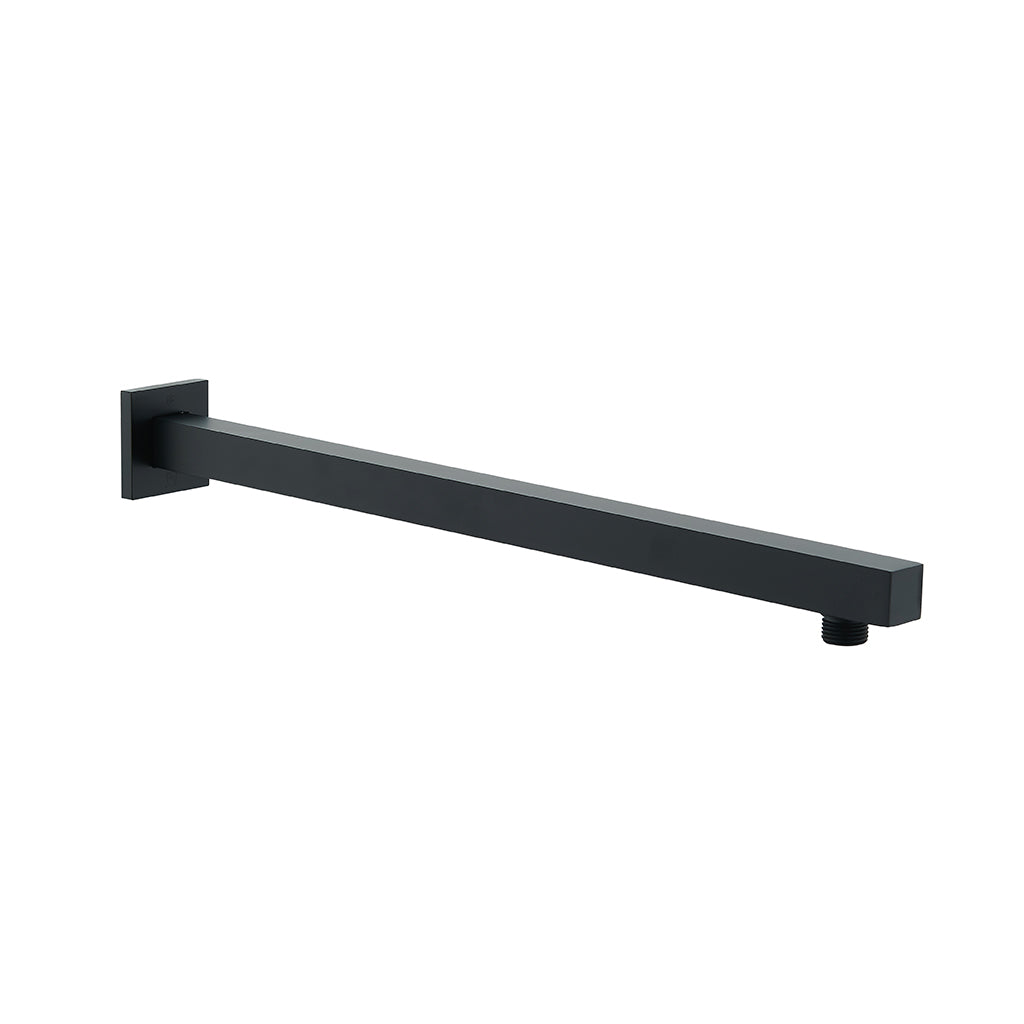 DAX Brass Square Shower Arm, 18", Matte Black DAX-1011-450-BL